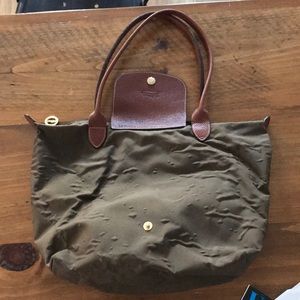 Longchamp Le Pliage Small Nylon Tote Bag Olive